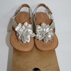 Born Kalani Platinum Metallic Sandals,US 6/EU 36.5